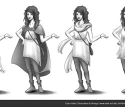 Illustration Jugendbuch-Charakter Mädchen