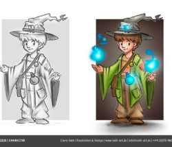 Character Design Kinder Zauberer App Spiel